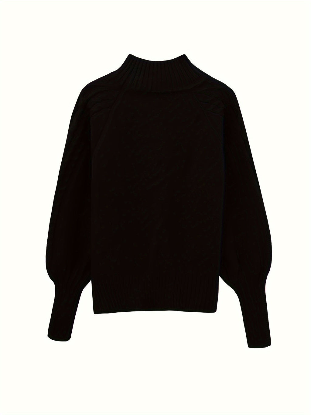 Clara Sutcliffe | Cosy Cable-Knit Mock Neck Sweater