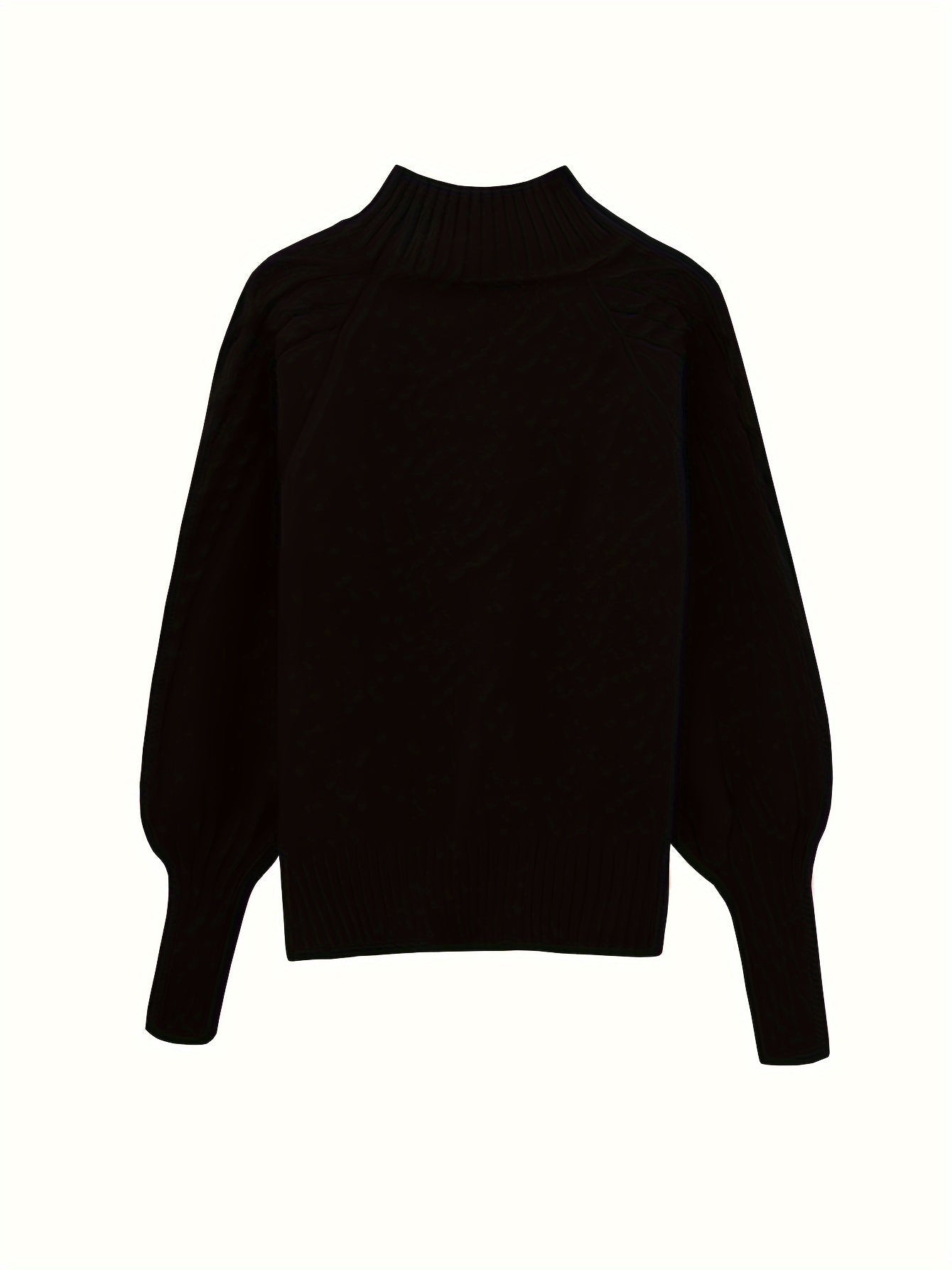 Clara Sutcliffe | Cosy Cable-Knit Mock Neck Sweater
