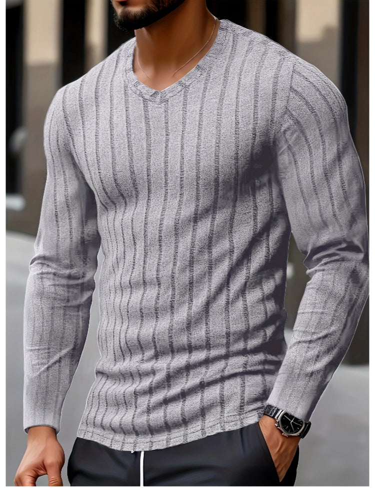Marcus Fenholt | Ribbed V-Neck Knit Sweater