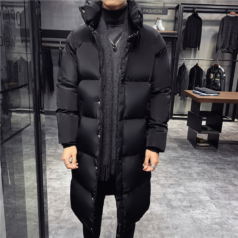 Rowan Kettering | Longline Puffer Mens Coat with Stand Collar