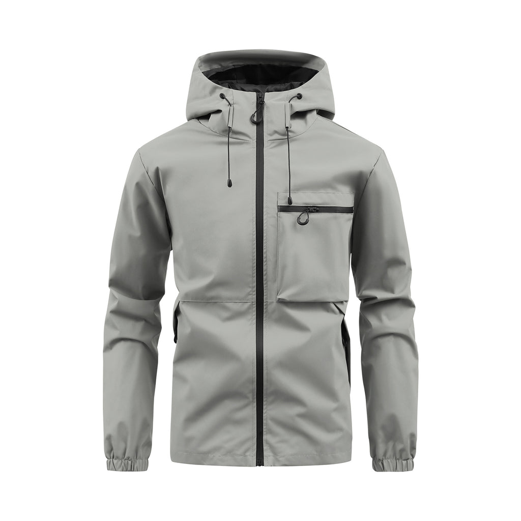 Tobias Robinson | Hooded Zip-Up Utility Jacket in Army Green