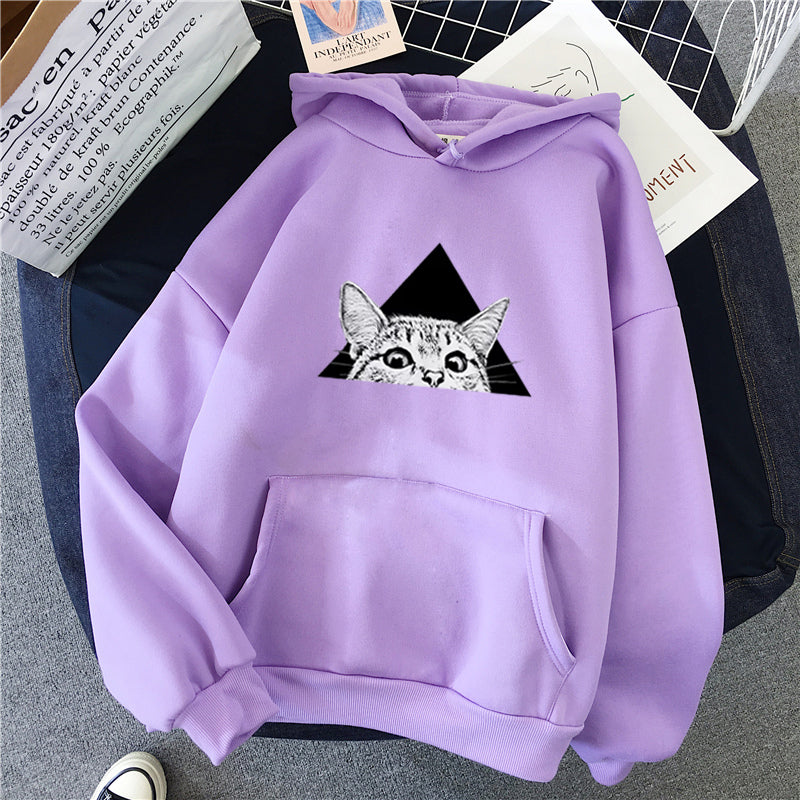 Freya Marsden | Cat Print Hoodie For Women