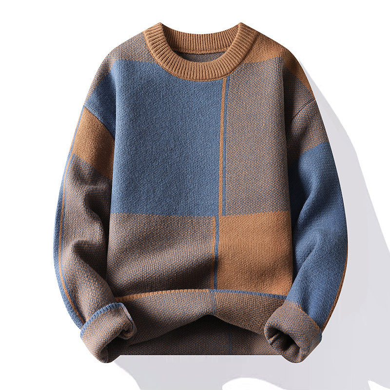 Oliver Standish | Colour Block Knitted Sweater For Men