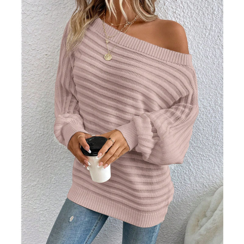 Daisy Turner | Off-Shoulder Ribbed Knit Jumper