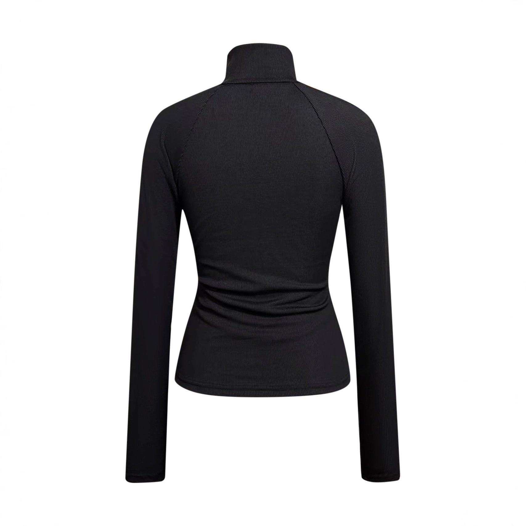 Aoife Sullivan | Ribbed Knit Zip-Neck Slim Fit Top