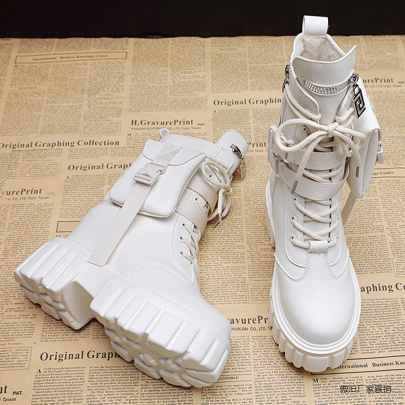 Nadia Winstanley | Lace-Up Platform Mid-Calf Boots