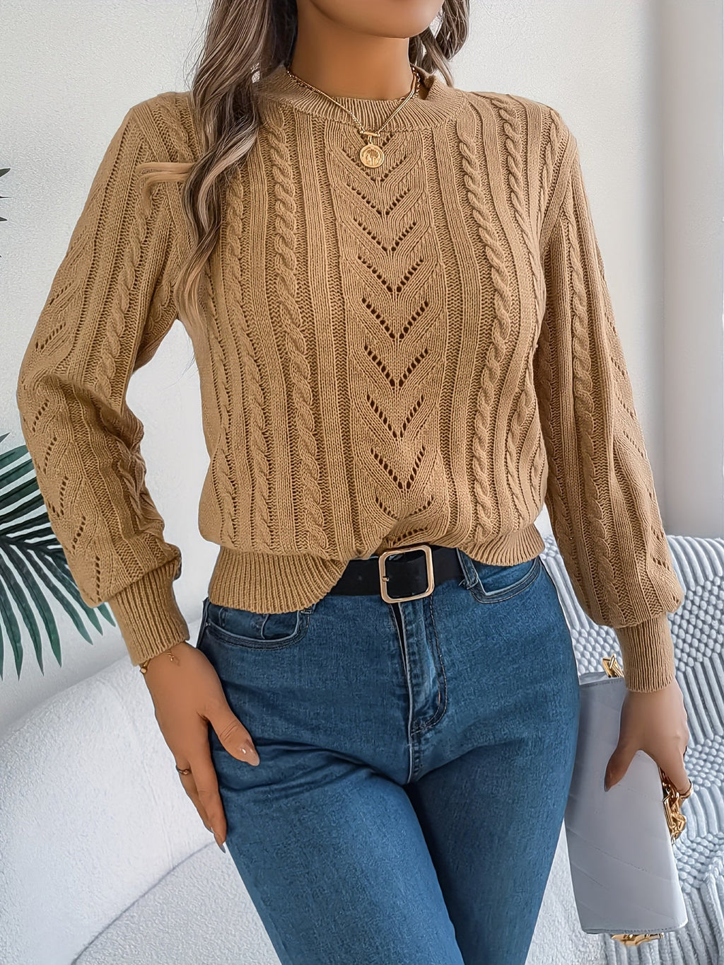 Verity Clarke | Cable-Knit Textured Sweater For Women