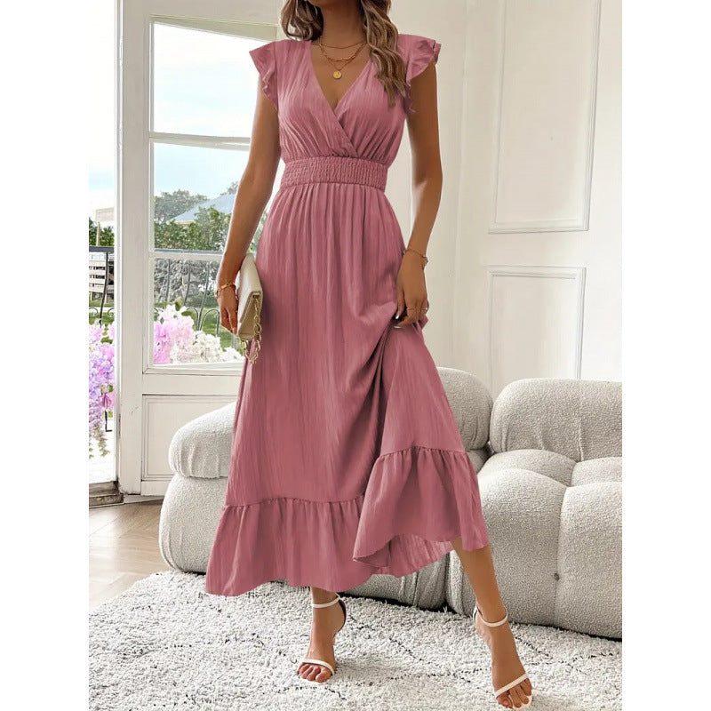 Felicity Ashgrove | Black Ruffle Wrap Maxi Dress