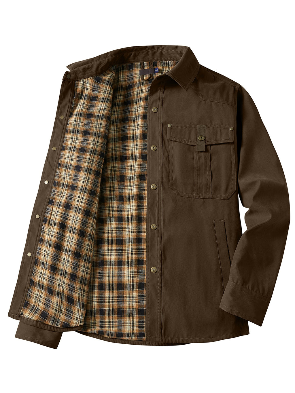 Nathaniel Reed | Plaid-Lined Flannel Shirt Jacket for Men