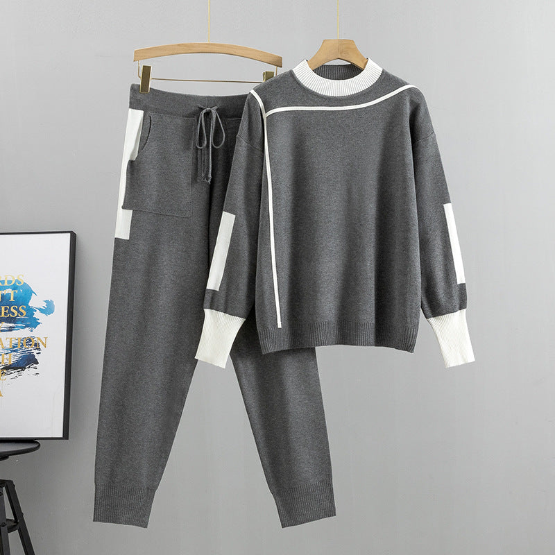 Freya Turner | Colour-Block Knitted Two-Piece Set