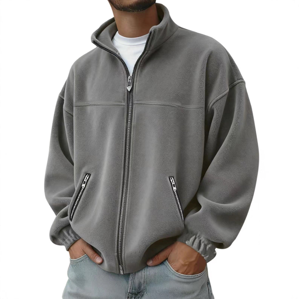 Alfie Merrick | Fleece Zip-Up Stand Collar Jacket