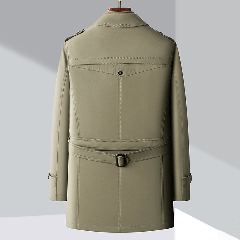 Miles Kingsley | Navy Double-Breasted Trench Coat