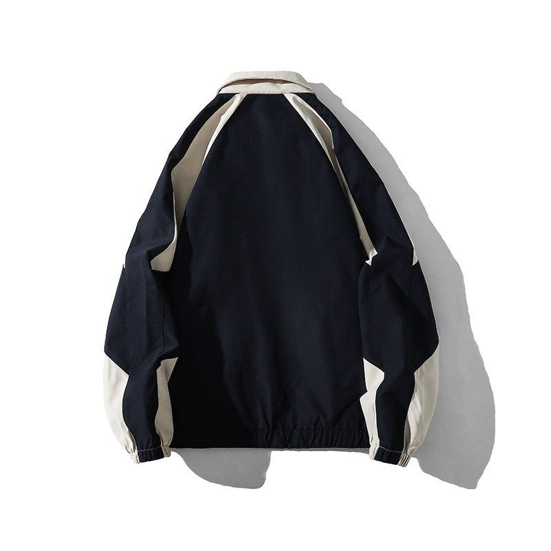 Callum Fenton | Colour-Block Mens Jacket With Zip-Up Front
