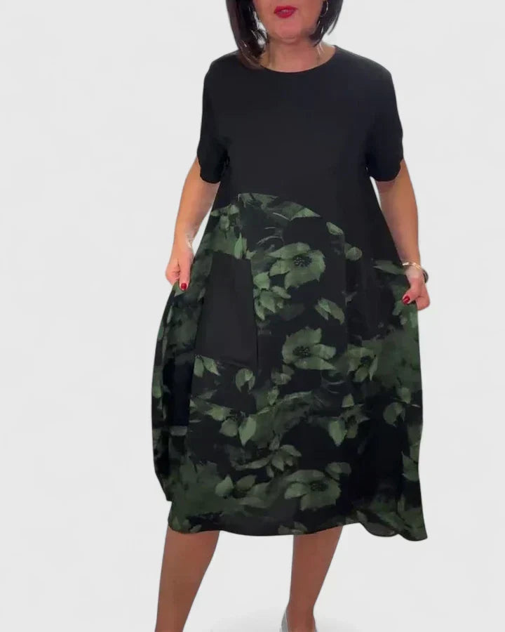 Florence Whitmore | Floral Patchwork Midi Dress
