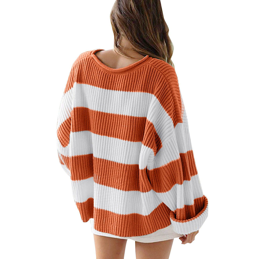Lily Forsythe | Striped Batwing Sleeve Knit Jumper