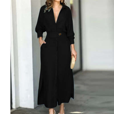Imogen Barrowclough | Linen Maxi Dress With Tie-Waist Belt