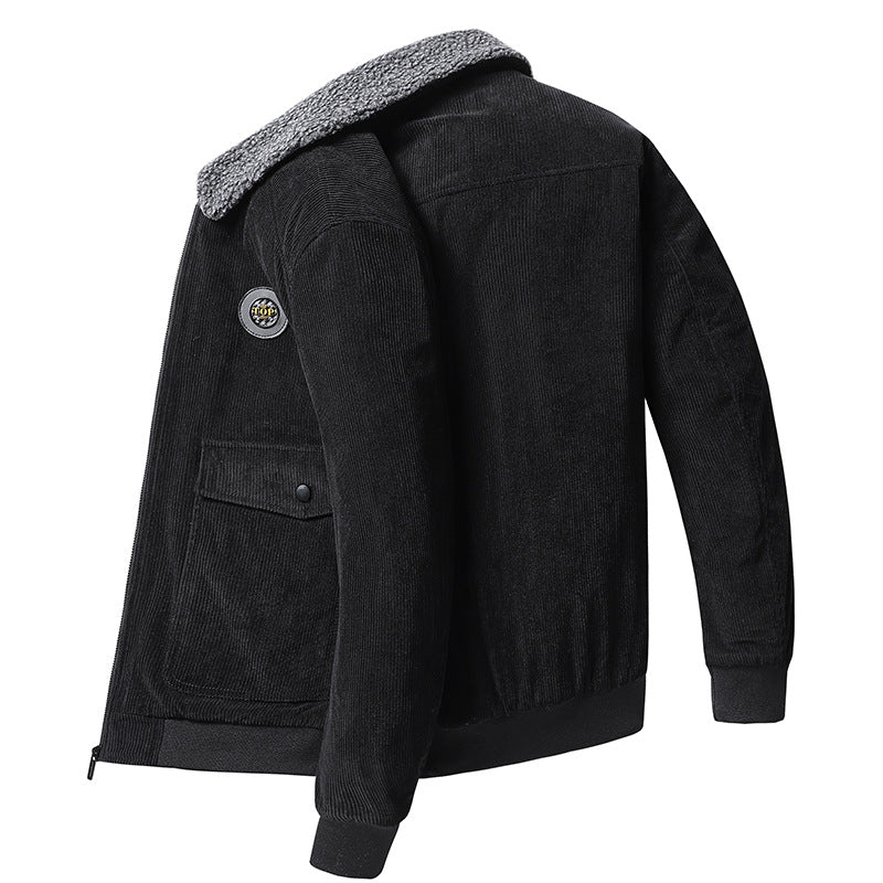 Roland Ashbourne | Corduroy Work Jacket with Sherpa Collar
