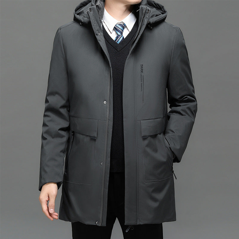 Nathaniel Ashcombe | Hooded Puffer Mens Jacket With Detachable Liner