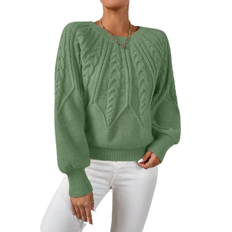 Lydia Cooper | Round Neck Cable Knit Sweater