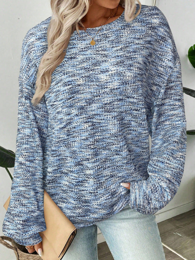 Emma Walker | Round Neck Patchwork Knit Sweater
