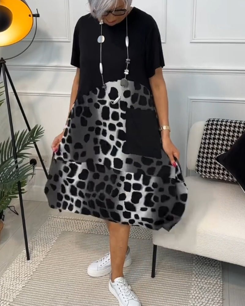 Georgia Stanhope | Colour-Block Midi Dress With Pocket Detail