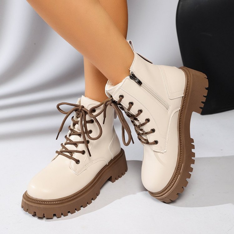 Bridget Fenmore | Fur-Lined Platform Ankle Boots