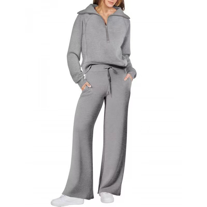 Harriet Griffiths | Half-Zip Hoodie & Wide-Leg Trousers Co-ord Set
