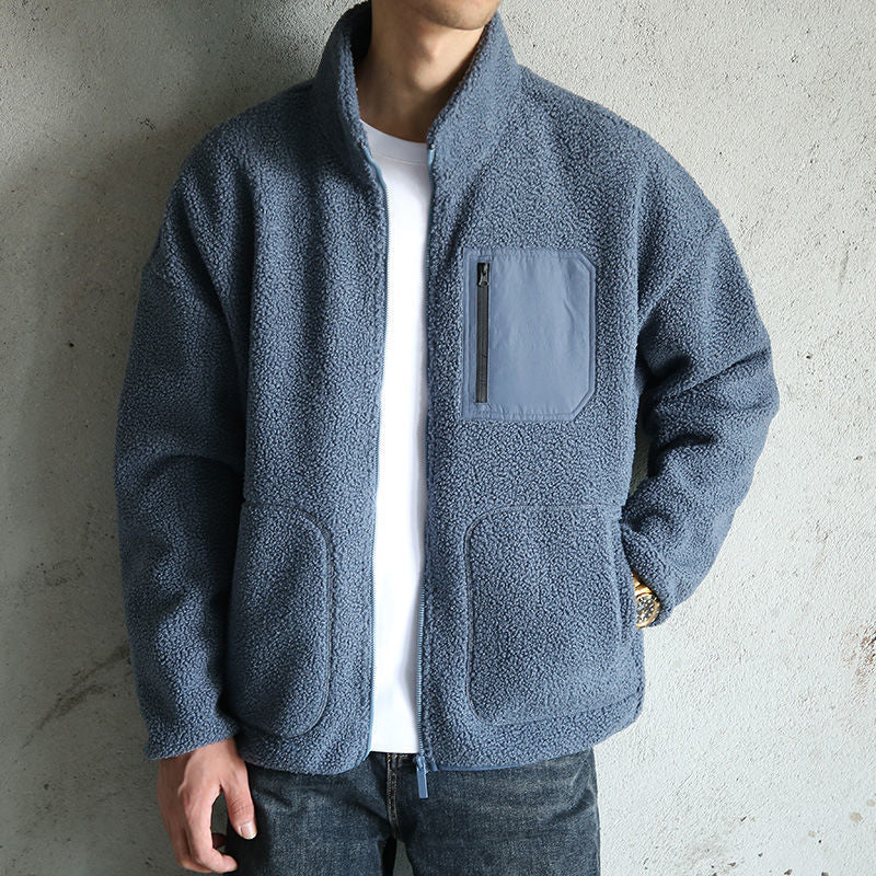 Ellis Grayson | Sherpa Fleece Mens Jacket With Zip Pocket
