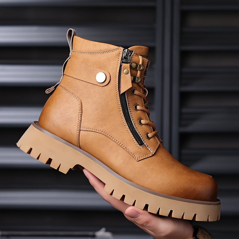 Duncan Ferris | Rugged Black Leather Combat Boots