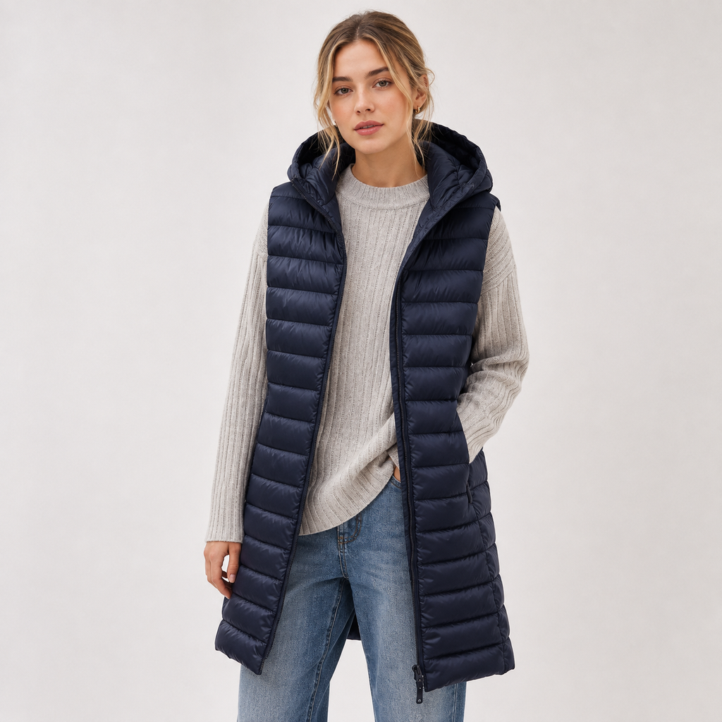 Amelia Williams | Longline Quilted Puffer Vest