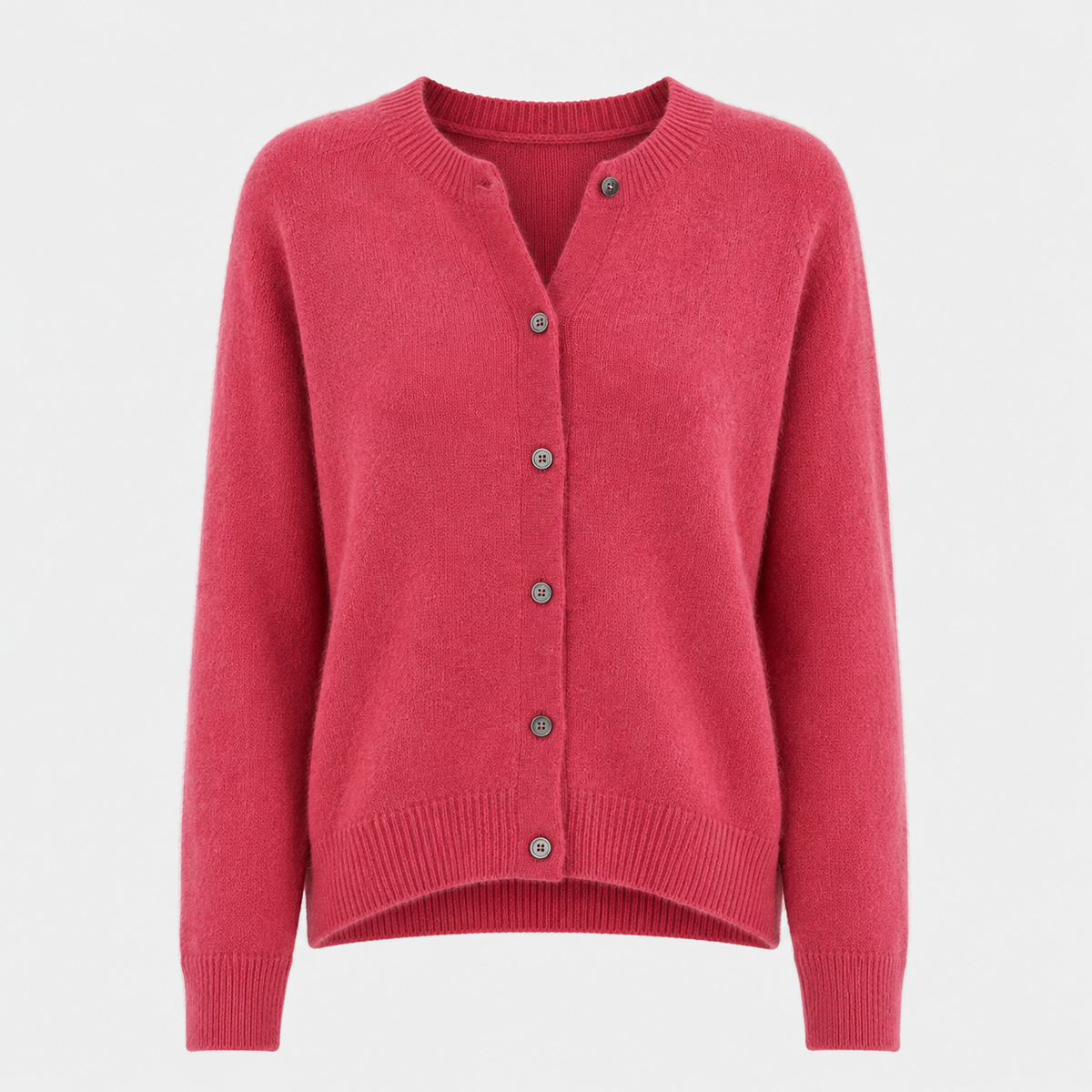 Arabella Hill | Round Neck Button-Down Cardigan