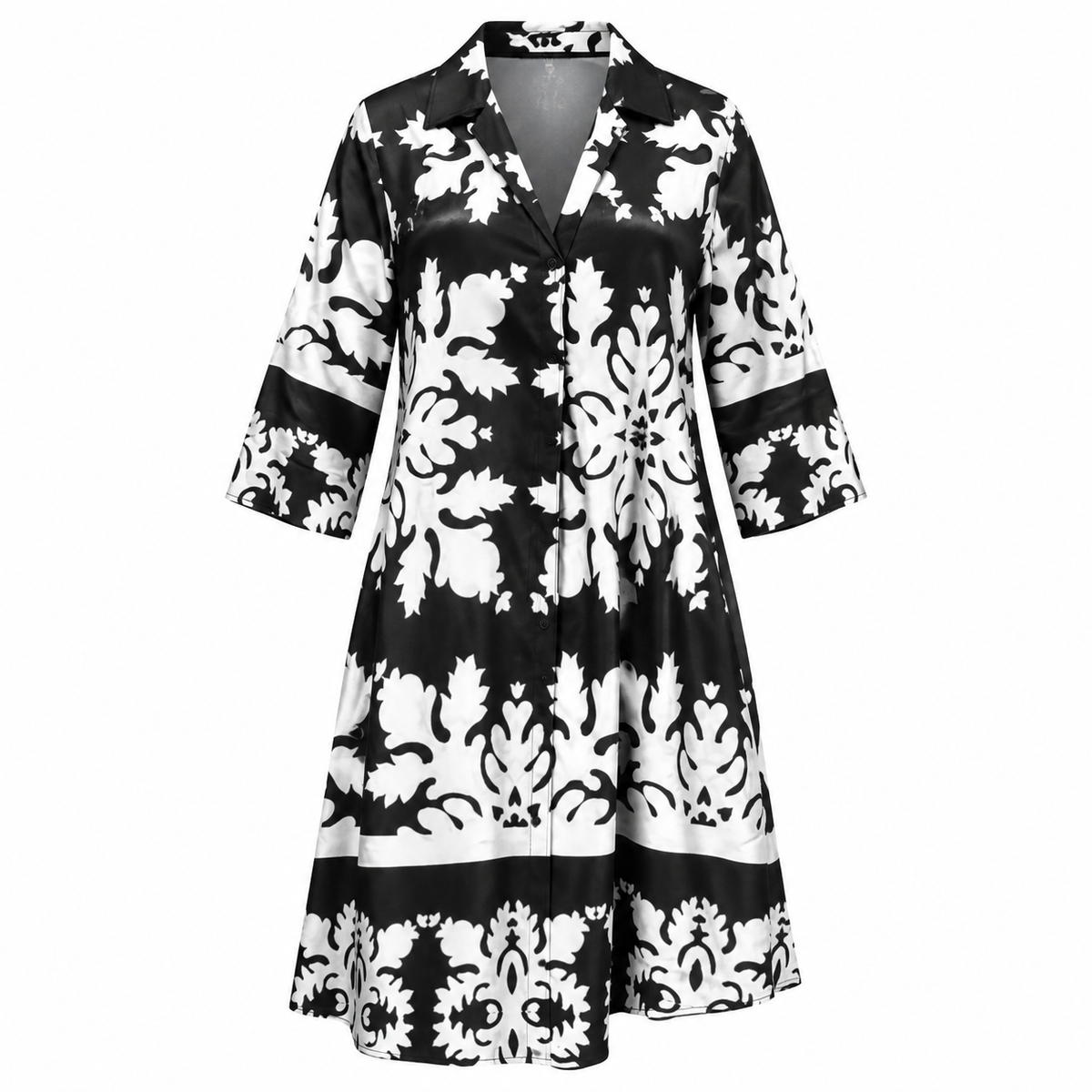 Beatrice Langley | Floral Print Summer Dress with V-Neck