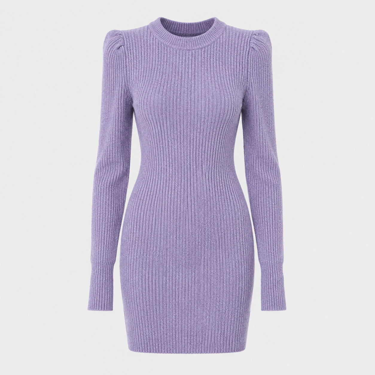 Beatrice Sinclair | Ribbed Round Neck Sweater Dress