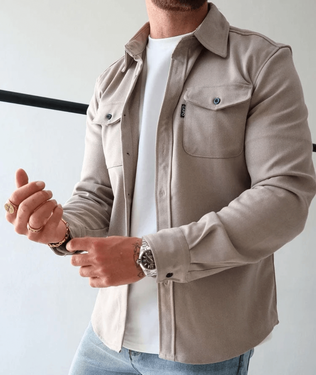 Fergus Cranmore | Brushed Cotton Work Jacket With Chest Pockets