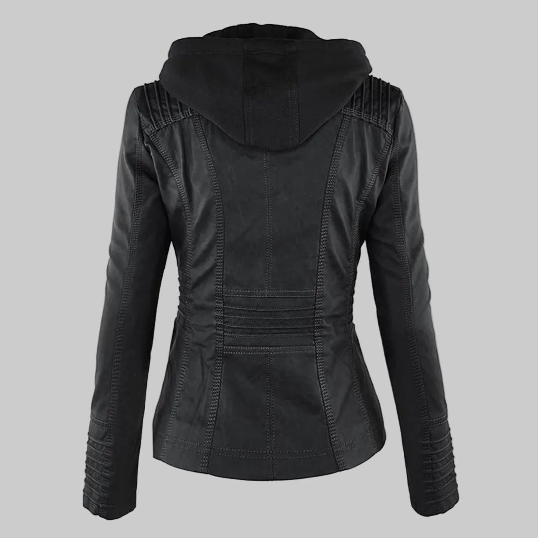 Hooded Biker Jacket
