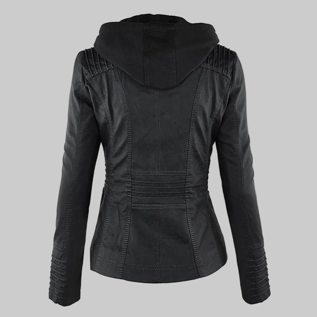 Painterly Print Hooded Zip Jacket