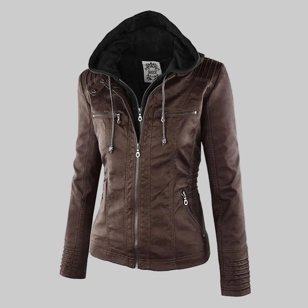 Hooded Biker Jacket