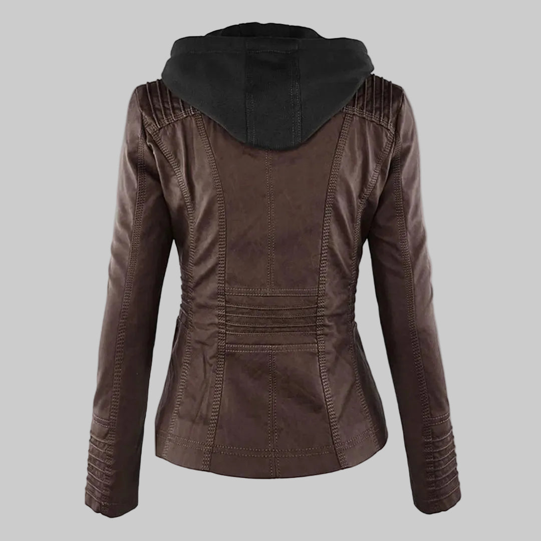 Hooded Biker Jacket