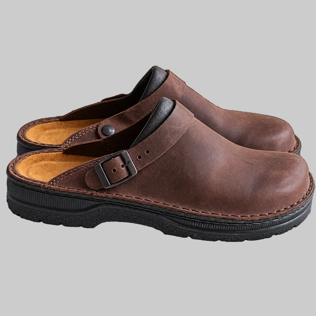 Comfort Slip-On Shoes with Buckle Strap