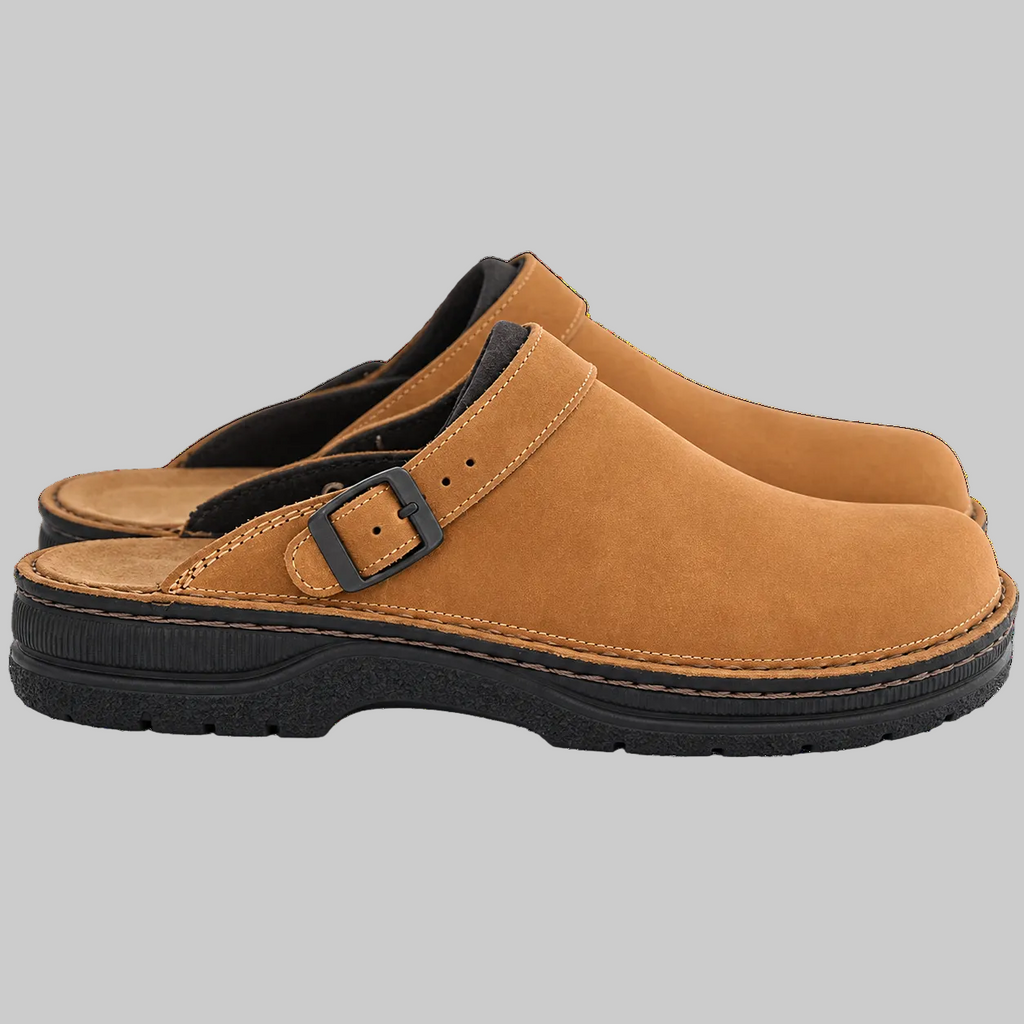Comfort Slip-On Shoes with Buckle Strap
