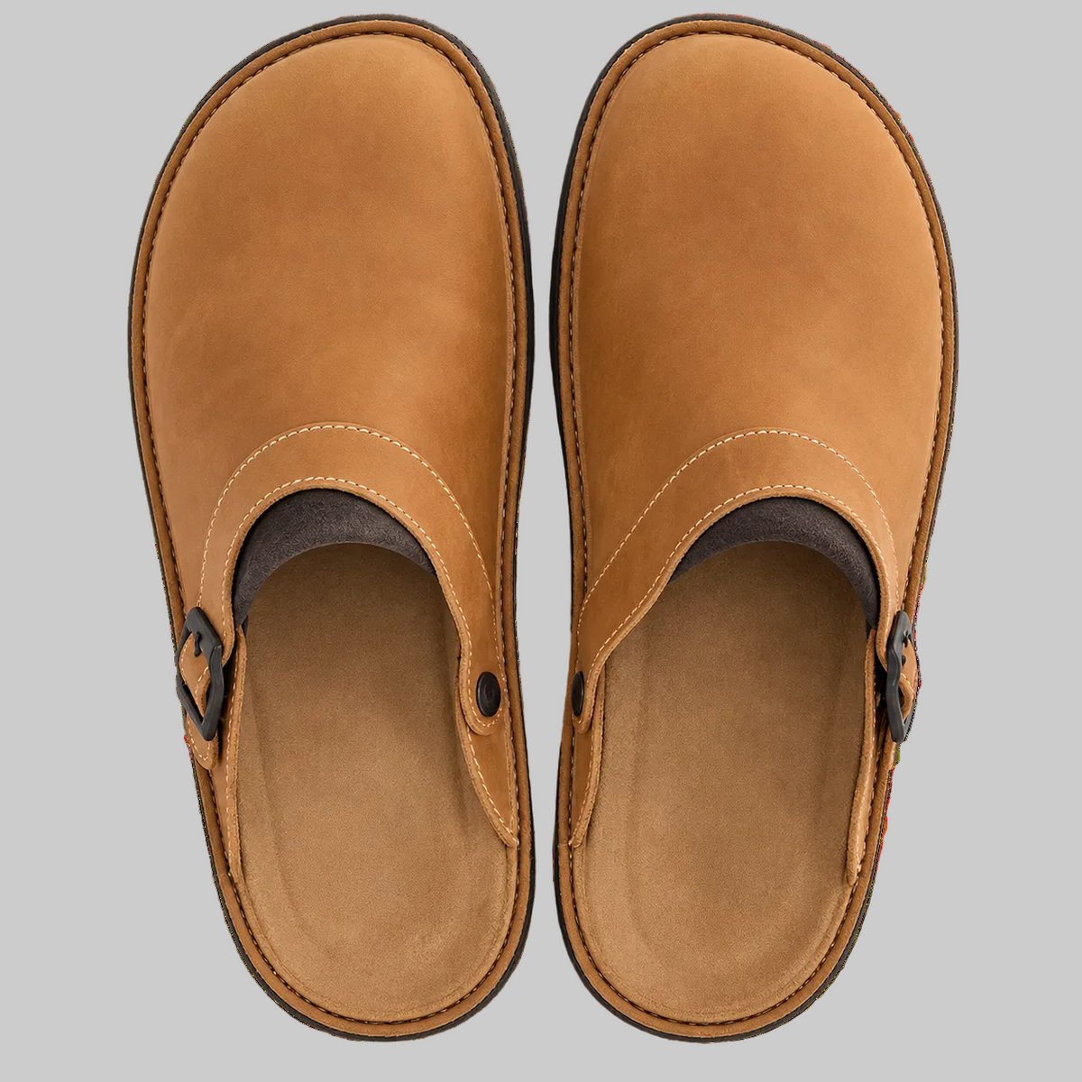 Comfort Slip-On Shoes with Buckle Strap