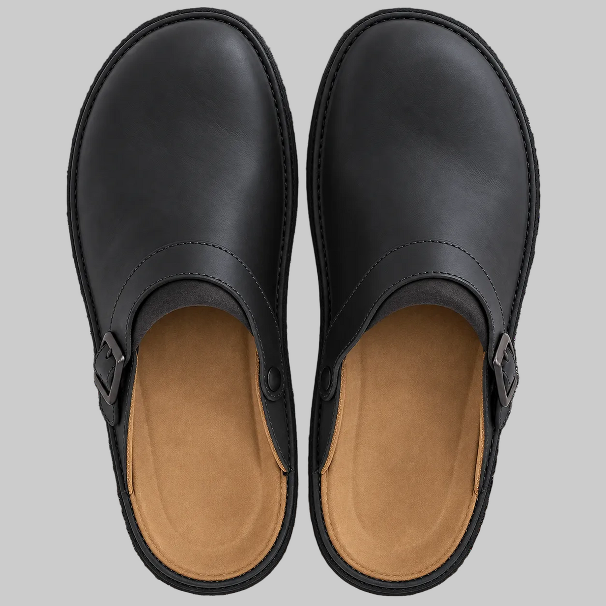 Comfort Slip-On Shoes with Buckle Strap
