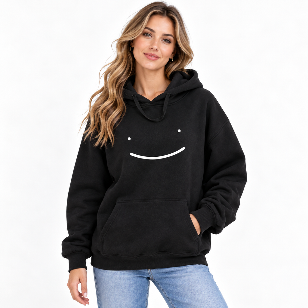 Cecily Barlow | Cotton Smiley Print Hoodie