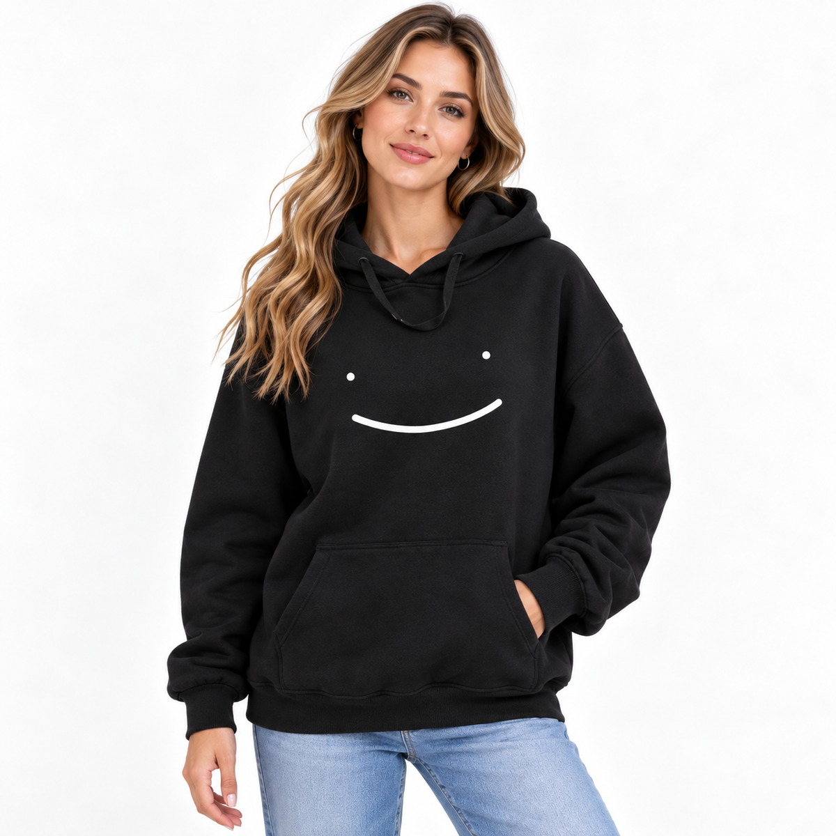 Cecily Barlow | Cotton Smiley Print Hoodie