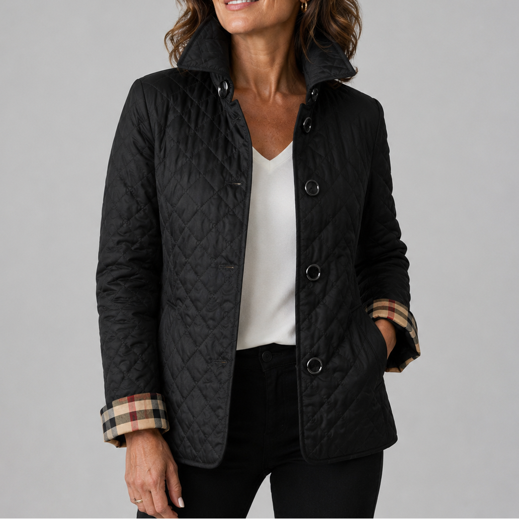 Women's Lightweight Diamond Quilted Button-Front Jacket