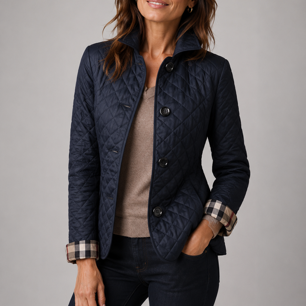 Women's Lightweight Diamond Quilted Button-Front Jacket