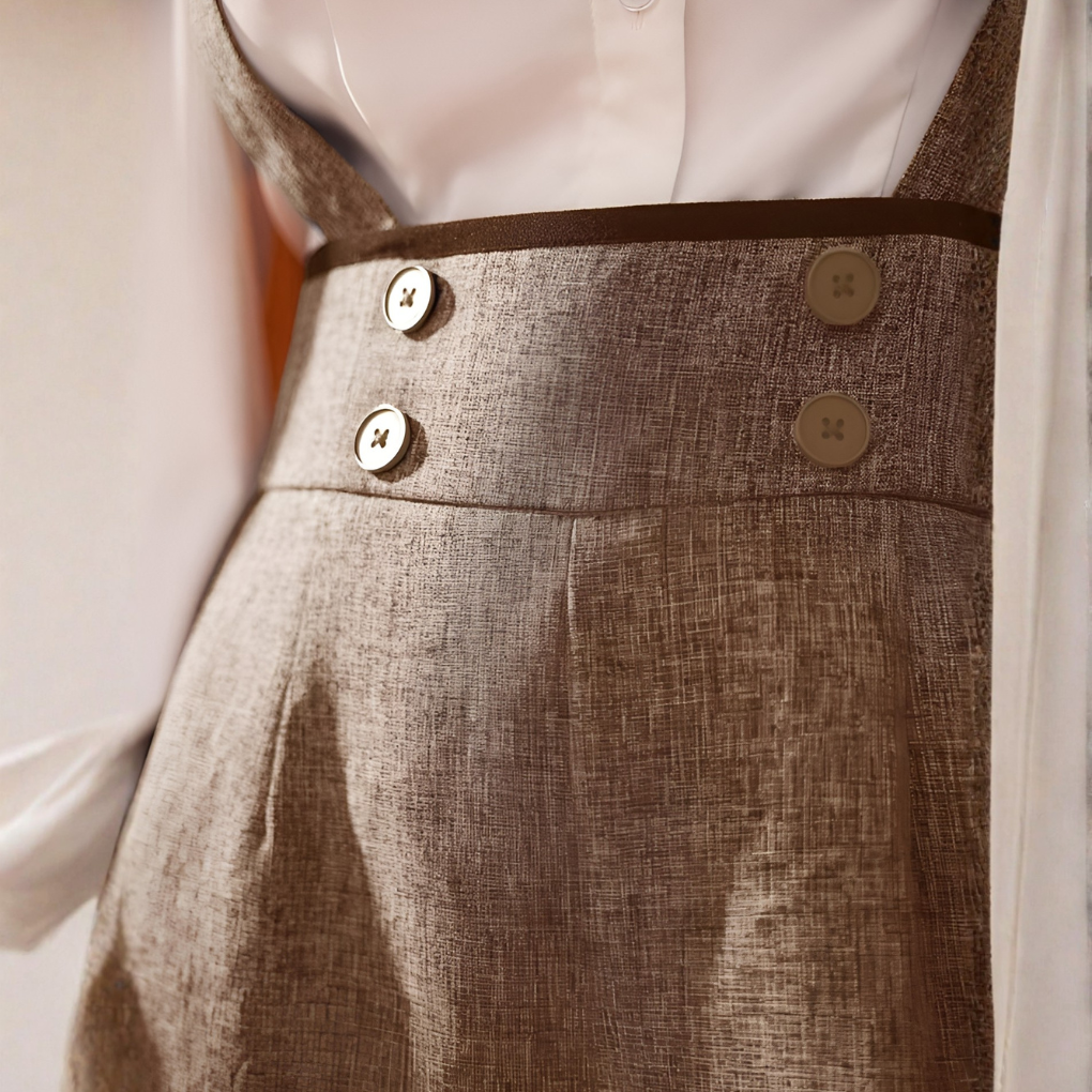 Nadia Thorne | Vintage Wide-Leg Jumpsuit With Suspender Straps
