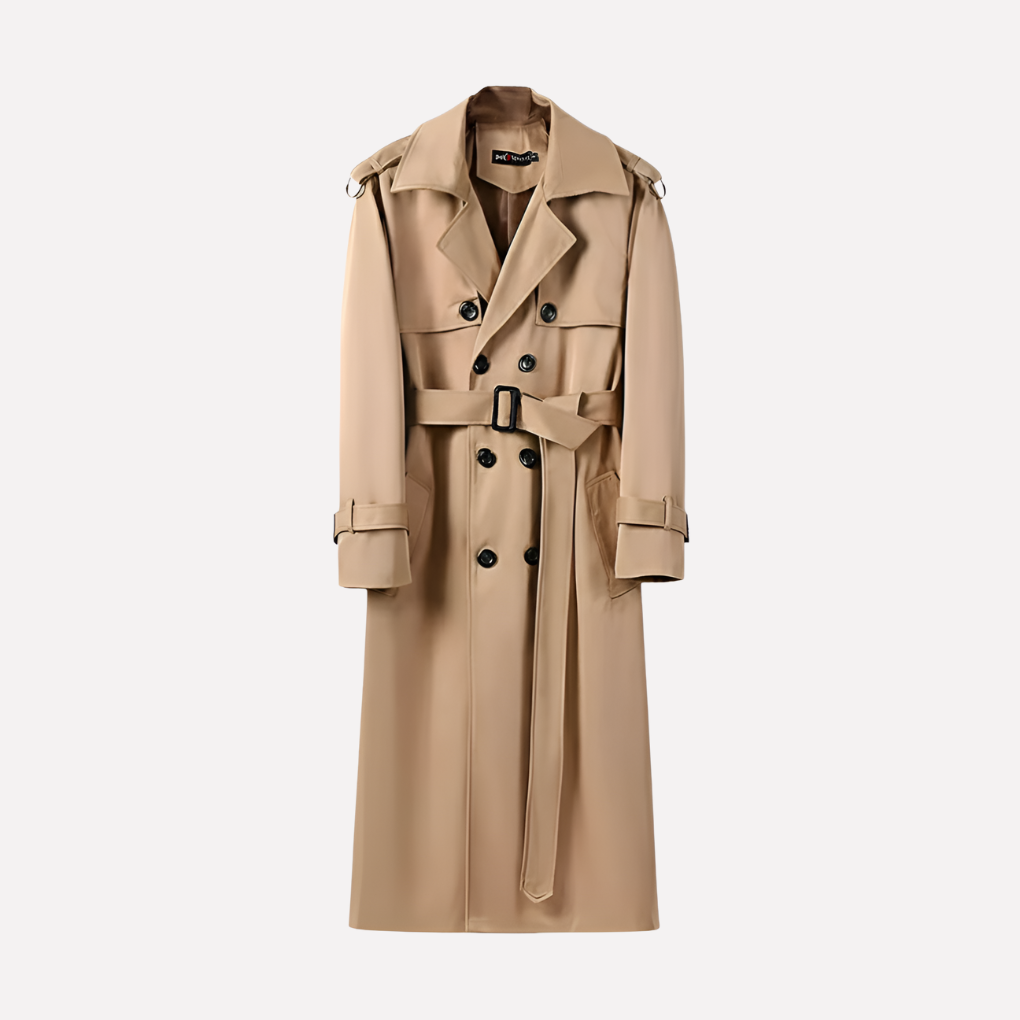 Edward Latimer | Double-Breasted Belted Trench Coat
