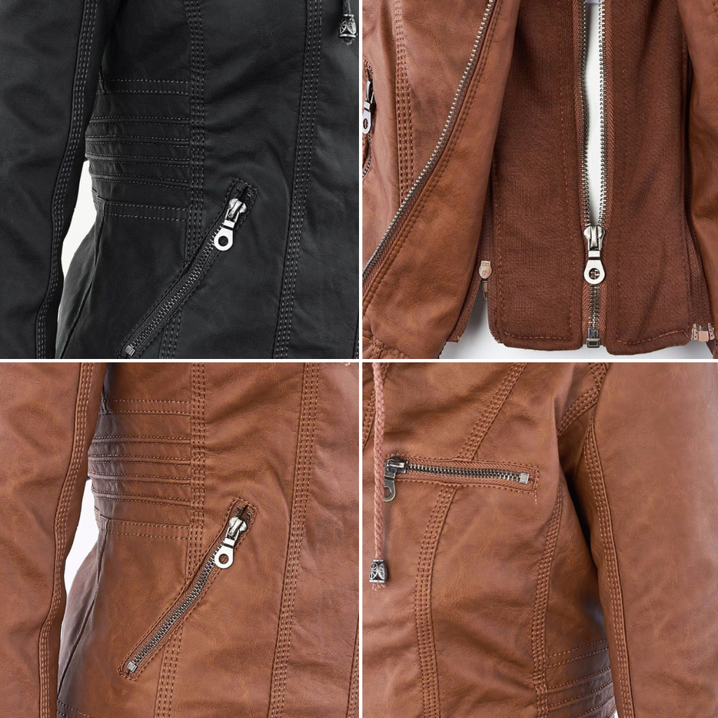 Hooded Biker Jacket