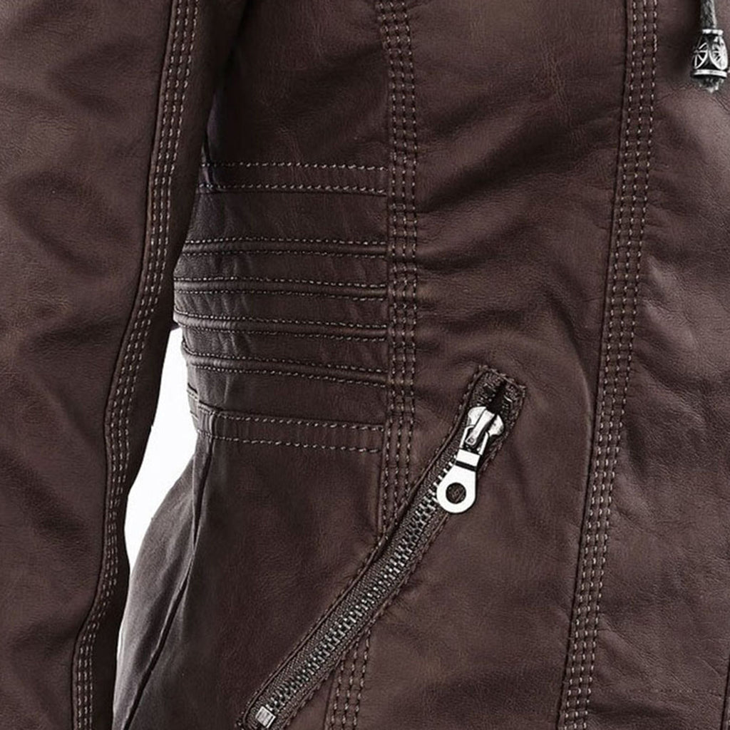 Hooded Biker Jacket